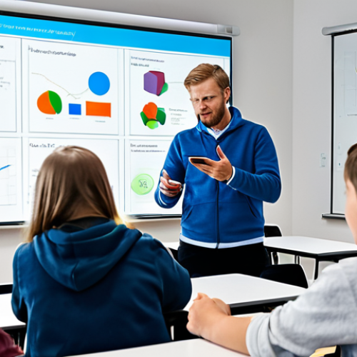 Home 17 Modern Swedish Classroom with AI Integration**
"A bright and modern Swedish classroom. Students are collaborating on a project, using tablets and a smartboard displaying AI-generated data visualizations. Teacher is facilitating the discussion. The scene emphasizes collaborative learning and responsible technology use. Focus on a positive and inclusive learning environment. Fully clothed students in appropriate attire. Safe for work, professional, family-friendly, perfect anatomy, correct proportions, natural pose, well-formed hands, proper finger count, natural body proportions."
**